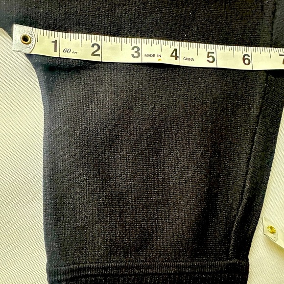 Brand: Chico’s , size: S/M open sweater, has 3 colors, coffee, black, lead. - Picture 8 of 10
